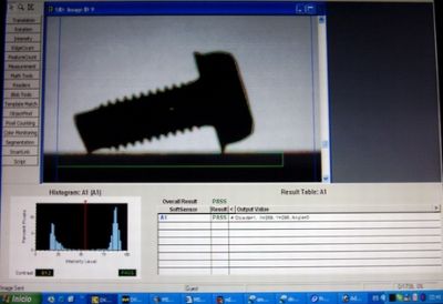 Sistema de control de defectos en tornilleria. [Screws faults control system]. Download Machine Vision Brochure.