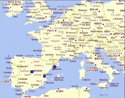 Oficina central en Barcelona. Delegaciones en Madrid y Valencia.